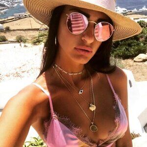 NWT RayBan Round Metal RB3447 Pink Mirror Flash Ray ban Sunglasses